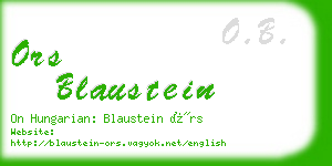 ors blaustein business card